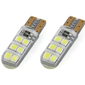 Kup teraz AMiO 01095 Żarówki Led Standard T10 W5W 12xSMD 2835 12V silikon 2 sztuki AMI-01095