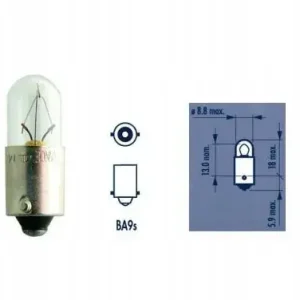 Tylko dziś Narva Zarowka 12V T2W 2W BA9S /metalowa Oprawka
