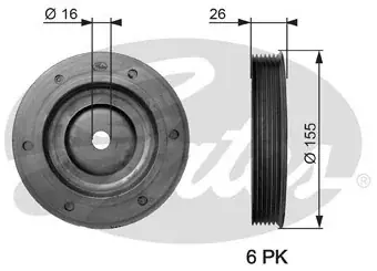 GATES Koło pasowe, wał korbowy GATES TVD1020 Wysoka jakość