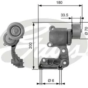 GATES Rolka napinacza, pasek klinowy wielorowkowy T38410 Nowość