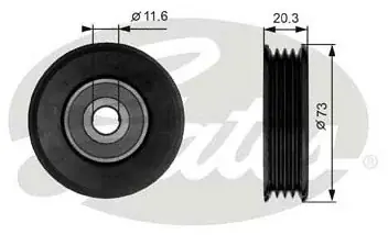Darmowa dostawa GATES rolka kierunkowa / prowadząca, pasek klinowy zębaty T38031