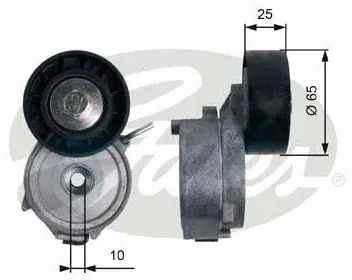 Szybka dostawa GATES Rolka napinacza, pasek klinowy wielorowkowy T39124