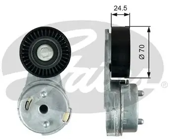 GATES Rolka napinacza, pasek klinowy wielorowkowy T39072 Darmowa dostawa