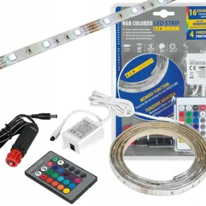 Promocja Taśma Led Zestaw Rgb 12/24V 2m Sterownik Pilot