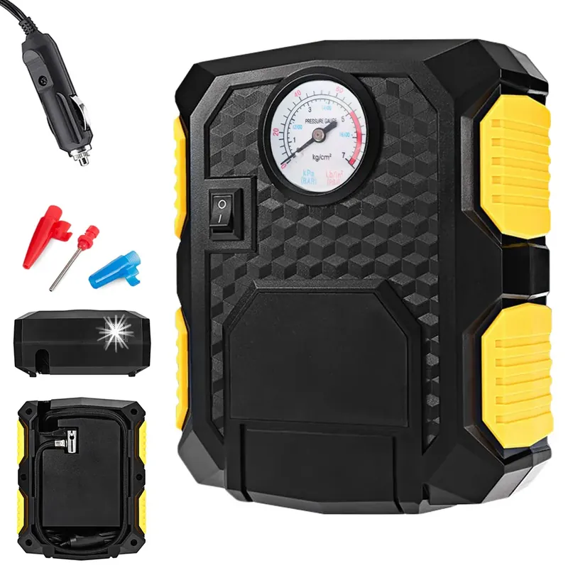 KOMPRESOR SAMOCHODOWY POMPKA SPRĘŻARKA 12V 150PSI/10BAR 120W LED KOŃCÓWKI Najlepsza cena