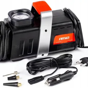 Wyprzedaż KOMPRESOR SAMOCHODOWY MOCNY 12V 230V POMPKA DO KÓŁ SPRĘŻARKA + KOŃCÓWKI