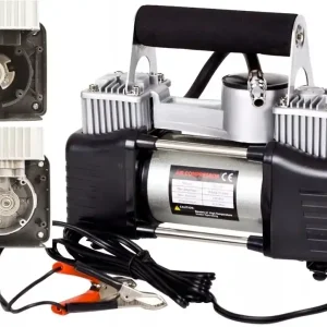 100% METALOWY KOMPRESOR SAMOCHODOWY DWUTŁOKOWY 12V Najlepsza cena