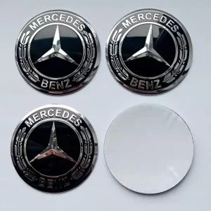 Naklejki aluminiowe na felgi dekielki logo emblematy Mercedes 56 mm 4 szt. Popularny