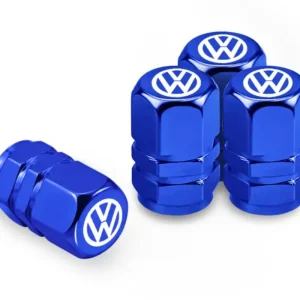 Nowoczesne Nakrętki Na Wentyle Do VOLKSWAGEN Niebieskie Z Logo VOLKSWAGEN Zamów teraz