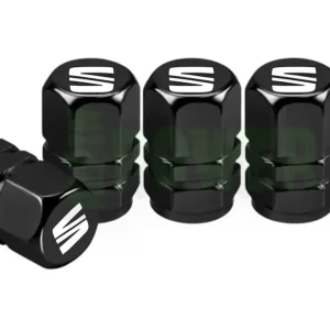 Zwrot pieniędzy SEAT Designerskie Czarne Aluminiowe Nakrętki Wentylków Do SEAT Z Logo SEAT