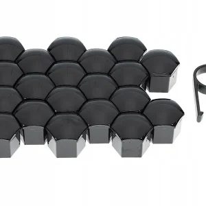 Nasadki Nakładki kapturki na śruby kół felg 19 mm czarne 20 sztuk Black Zamów teraz