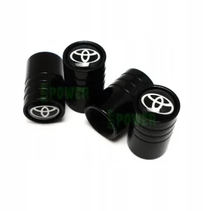 Nakrętki Na Wentyle Do TOYOTA Z Logo Czarny Chrom Wszystkie Modele TOYOTA Zwrot pieniędzy