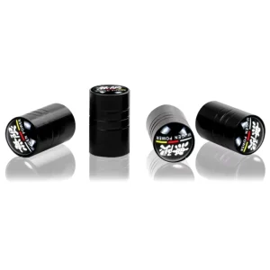 Niska cena Nakrętki Na Wentylki Czarne Tuningowe Z Logo MUGEN POWER HONDA Stylowe