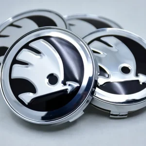 4x Skoda 60/56 mm dekielki kapsle zaślepki kołpaczki Fabia Octavia Yeti Oryginalny