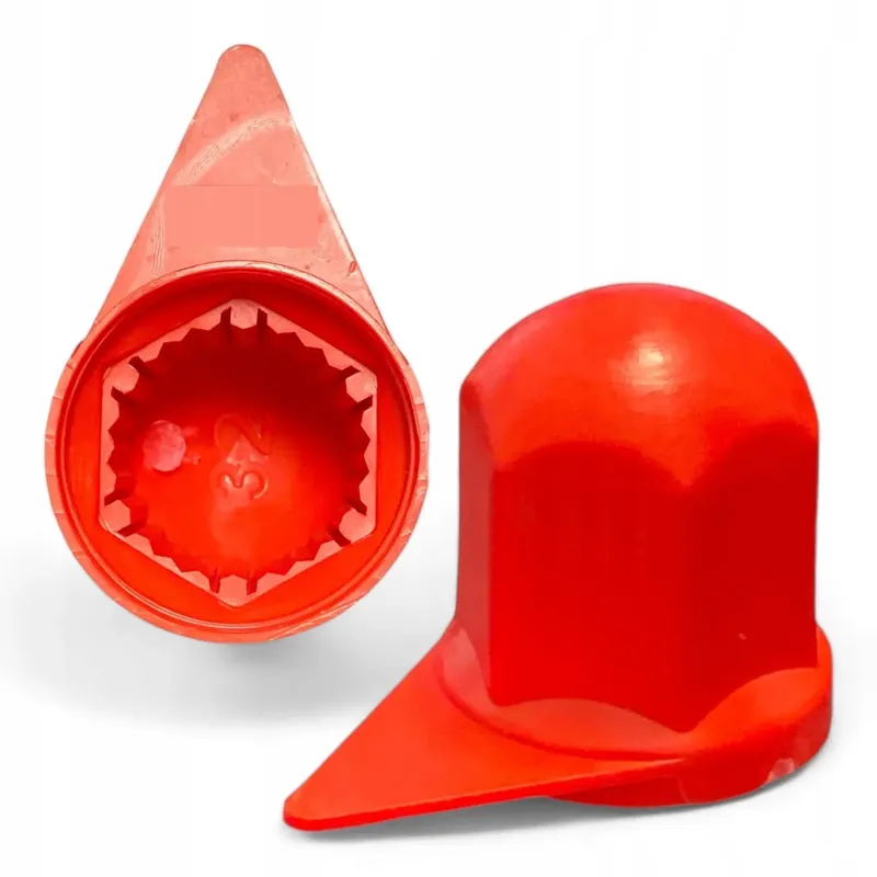 40x Osłona szpilki kół WIELOKĄTNY środek 32 ze strzałką wysokie czerwone Tylko dziś