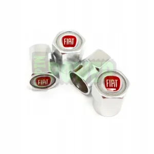 Darmowa dostawa FIAT Nakrętki Na Wentylki Metalowe Chrom Stylowe Do Wszystkich Modeli FIAT