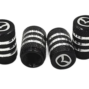 MAZDA nakrętki na wentyle ALUMINIOWE kapturki MAZDA wentylki 4szt. Wyprzedaż