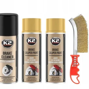 K2 CALIPER LAKIER FARBA DO ZACISKÓW ODTŁUSZCZACZ SZCZOTKA - ZŁOTY Zwrot pieniędzy