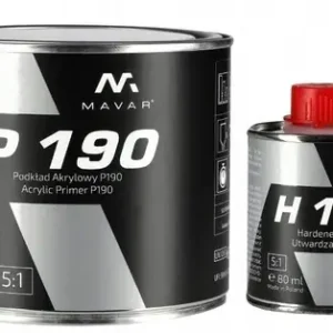 MAVAR P190 PODKŁAD AKRYLOWY 2K 5:1 0,48L CZARNY Wyprzedaż