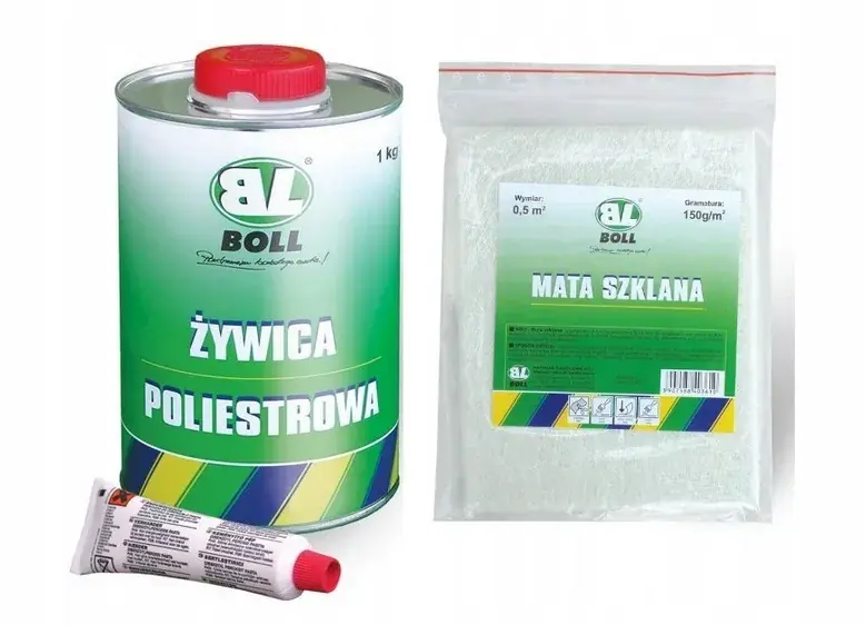 Zamów teraz BOLL ŻYWICA POLIESTROWA 1kg + MATA SZKLANA UBYTKI