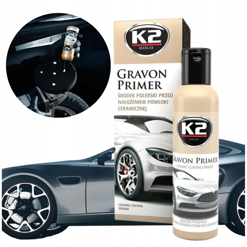 K2 Gravon Primer Podkład pod Powłokę Ceramiczną, Wzmocniona Ochrona 140G Oryginalny