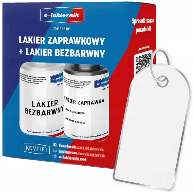 Lakier Zaprawka + Bezbarwny Samochodowy Zaprawkowy BMW 300 Alpinweiss III Oferta limitowana