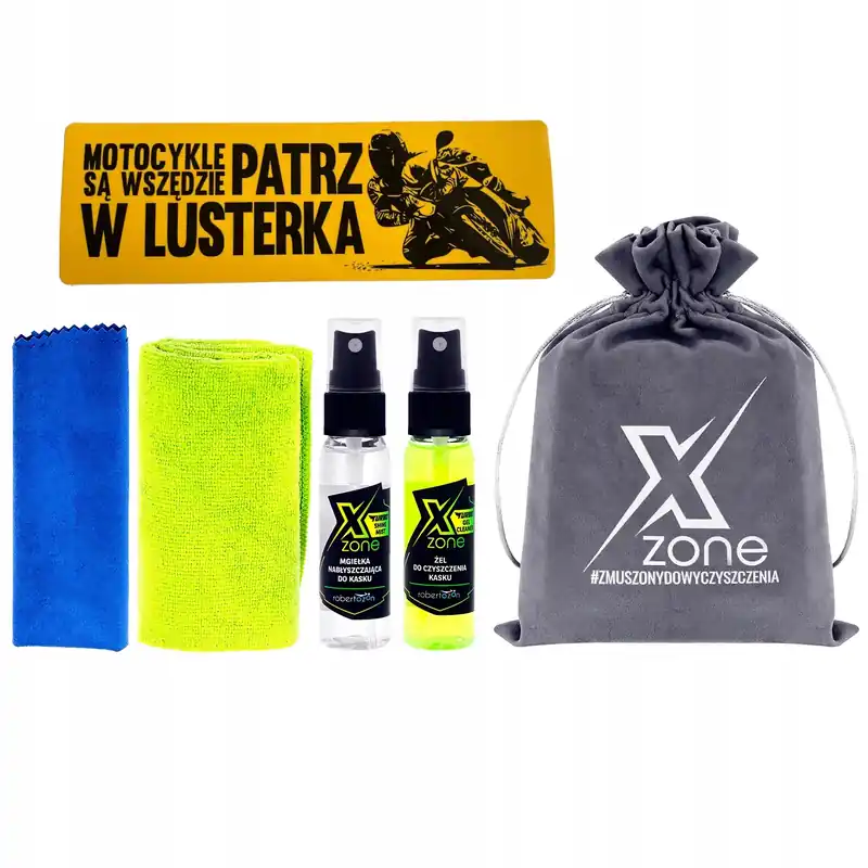 Oferta limitowana Zestaw podróżny do czyszczenia kasku Xzone + naklejka