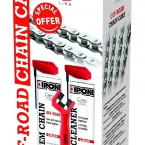 IPONE Zestaw do Czyszczenia i Smarowania Łańcucha Off Road 2x750ml + Szczot Tani
