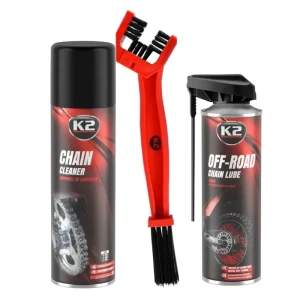 K2 Smar+Zmywacz+Szczotka do łańcucha motocyklowego Nowość