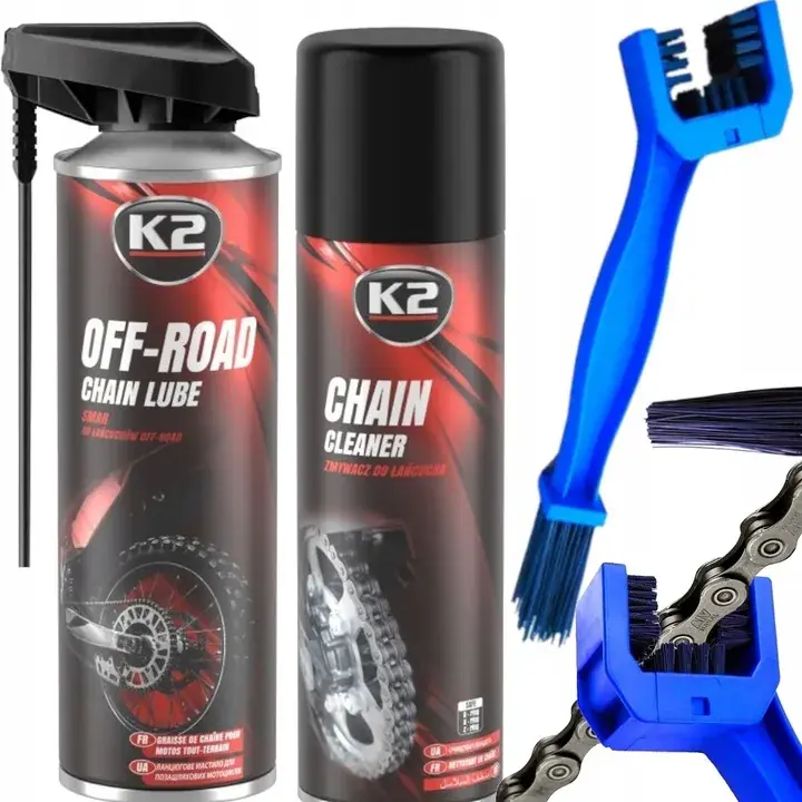 Bezpieczna płatność ZESTAW K2 SMAR + ZMYWACZ DO CZYSZCZENIA ŁAŃCUCHA MOTOCYKLOWEGO ROWEROWEGO