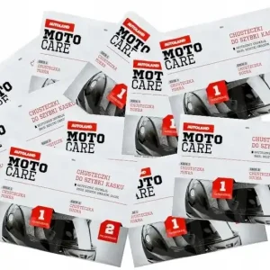 Nowość CHUSTECZKI 10kpl. SUCHA + MOKRA AUTOLAND MotoCare do CZYSZCZENIA KASKU