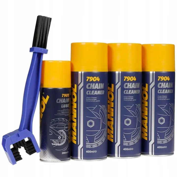 Zestaw do Łańcucha MANNOL Smar 3xCleaner Szczotka Szybka dostawa