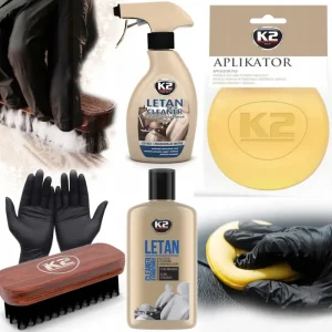ZESTAW DO CZYSZCZENIA PIELĘGNACJI SKÓRY K2 LETAN SZCZOTKA APLIKATOR PAD Popularny