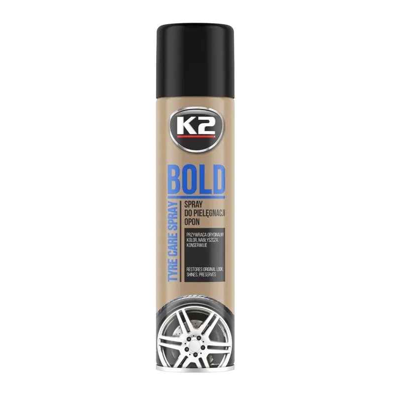 K2 Bold spray mokra opona - pielęgnuje i nabłyszcza opony 600ml Nowość