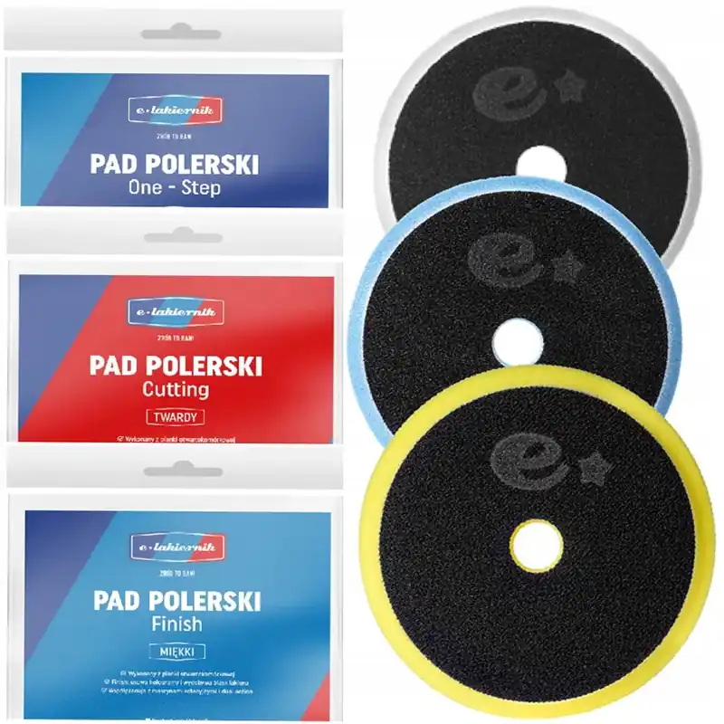 Zestaw Padów Polerskich na Rzep 150mm/125mm Gąbka Tarcza e-lakiernik Tani