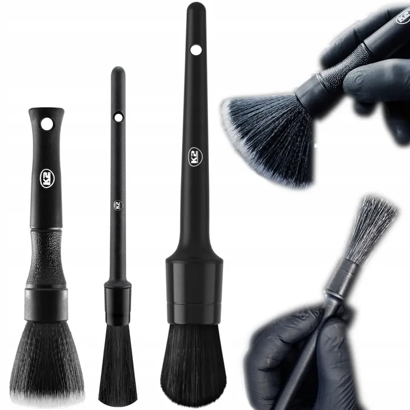 Wysoka jakość K2 ZESTAW PĘDZELKÓW DETAILINGOWYCH czyszczenie pino WNĘTRZA SAMOCHODU 3 szt