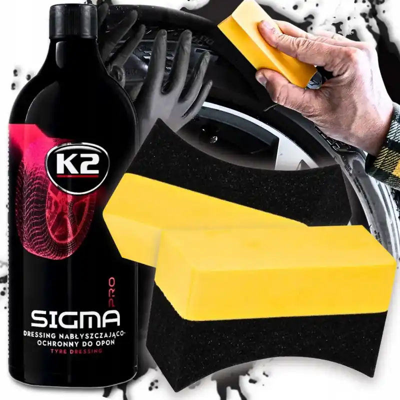 K2 SIGMA PRO 1L DRESSING DO OPON APLIKATOR efekt mokrej opony połysk ZESTAW Popularny
