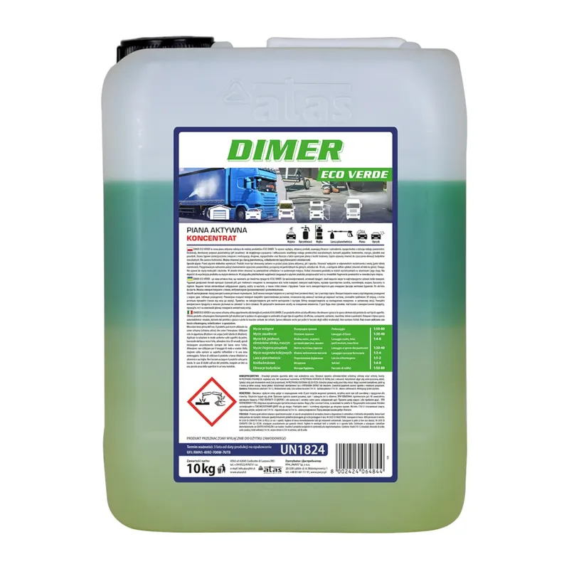 Atas Dimer Eco Verde - dwuskładnikowa piana aktywna do mycia 10kg Ostatnia szansa