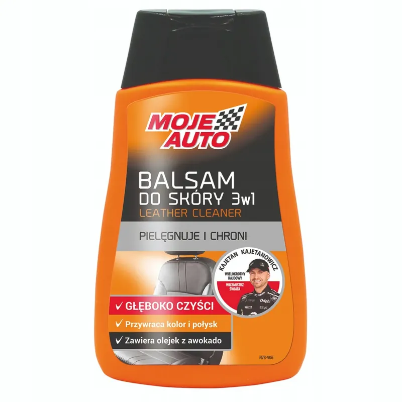 Zamów teraz MOJE AUTO Balsam do Czyszczenia i Pielęgnacji Skóry z olejkiem 3w1 250ml