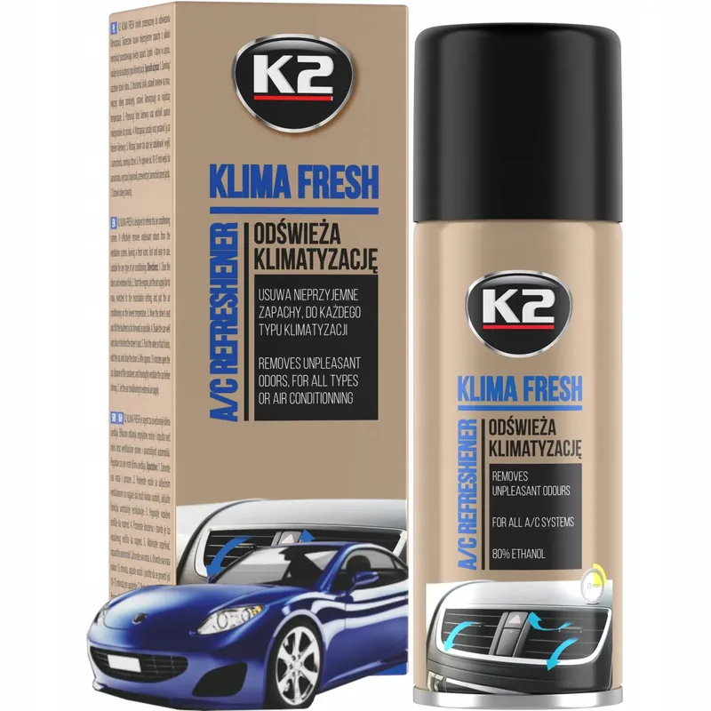 K2 KLIMA FRESH NEW CAR ODŚWIEŻACZ DO KLIMATYZACJI przykry zapach 150ml Promocja