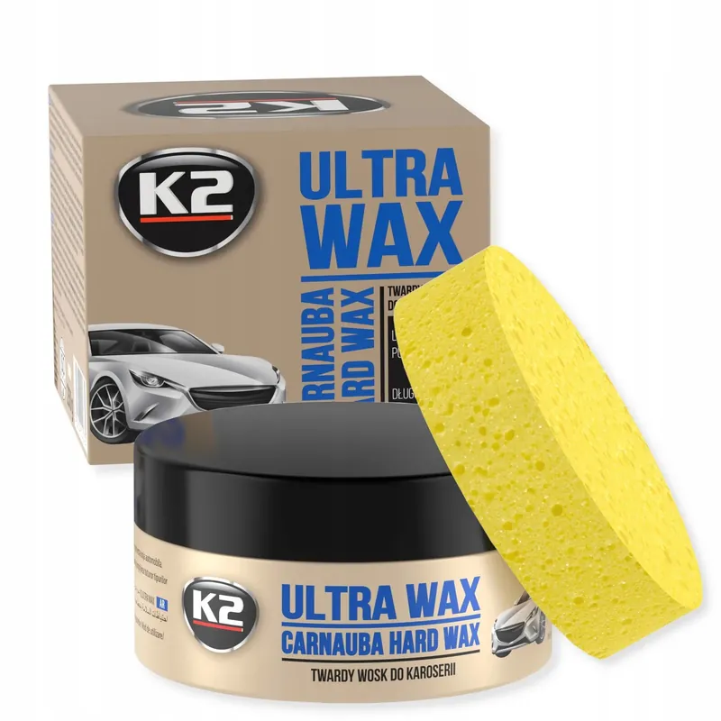 K2 ULTRA WAX WOSK CARNAUBA ochrona nabłyszcza konserwuje lakieru PAD 250g Zwrot pieniędzy