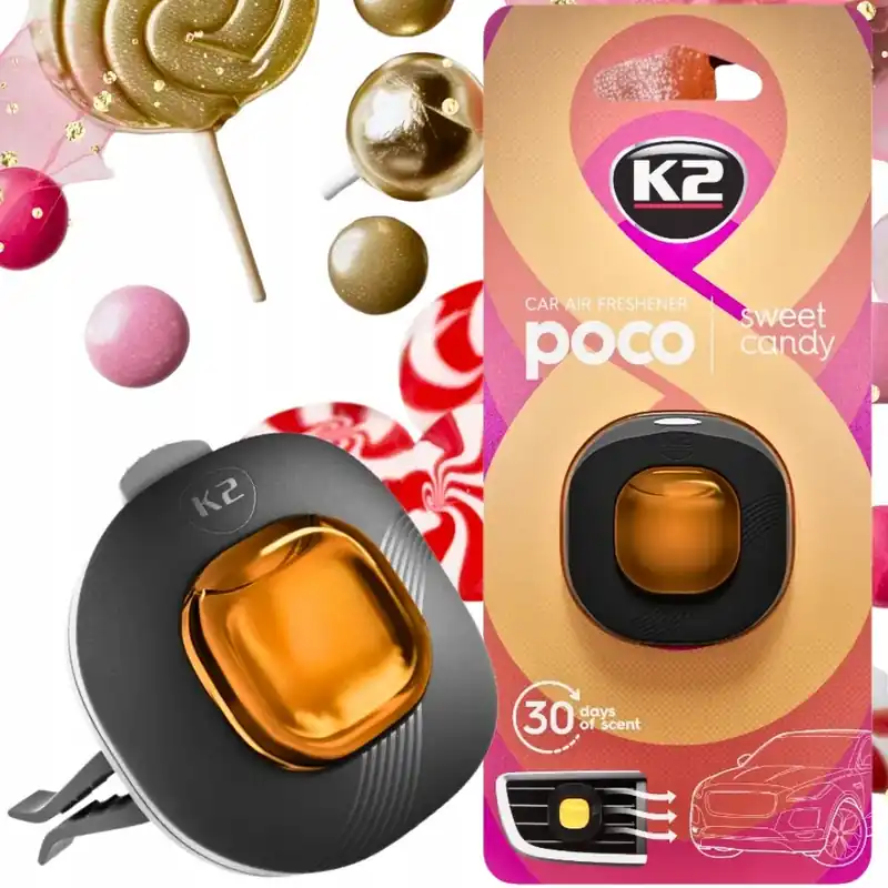 K2 POCO SWEET CANDY zapach odświeżacz samochodowy dyfuzor KRATKĘ NAWIEWU Kup teraz