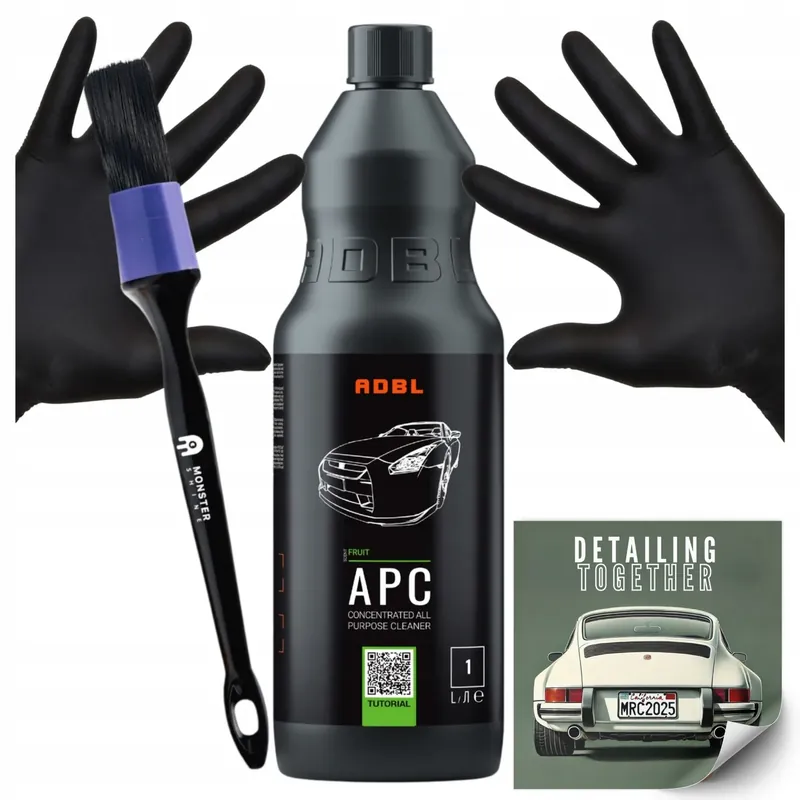 Zamów teraz ADBL APC MOCNY UNIWERSALNY ŚRODEK CZYSZCZĄCY ZESTAW AKCESORIA MIKROFIBRA 1L