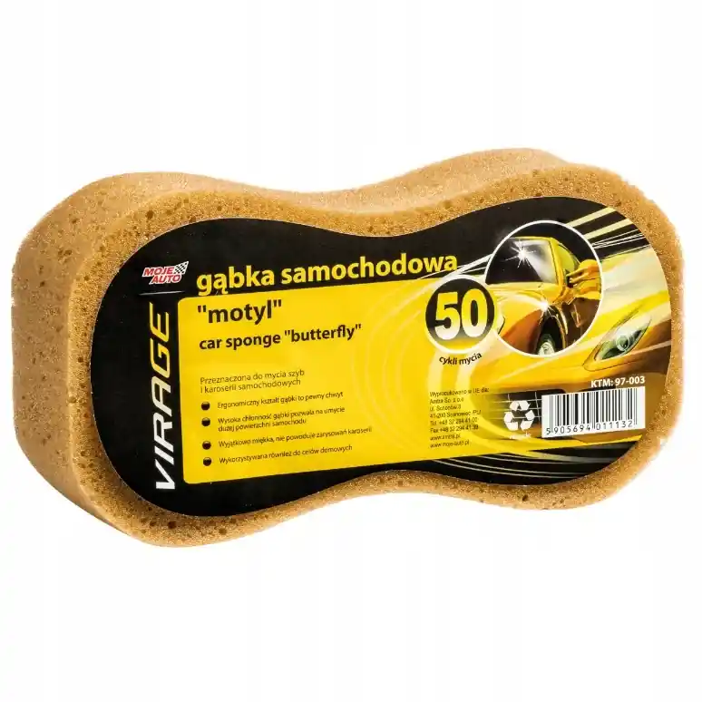 Autentyczny VIRAGE Gąbka Do Czyszczenia Mycia Szyb Karoseri Samochodu Motyl