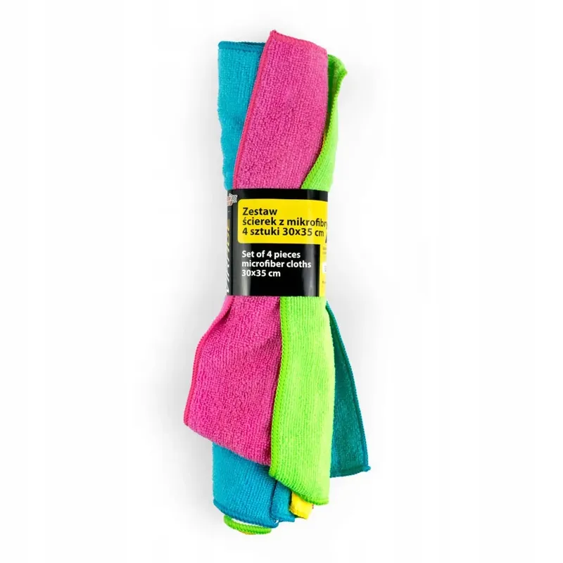 Ścierka mikrofibra (mikrofaza) 4szt wielokolorowy Autentyczny