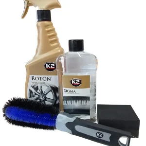 Nowość ZESTAW FIRMY K2 DO MYCIA I PIELĘGNACJI OPON I FELG