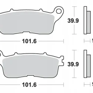 Oferta limitowana SBS KLOCKI HAMULCOWE KH636 STREET EXCEL/RACING SINTER KOLOR ZŁOTY