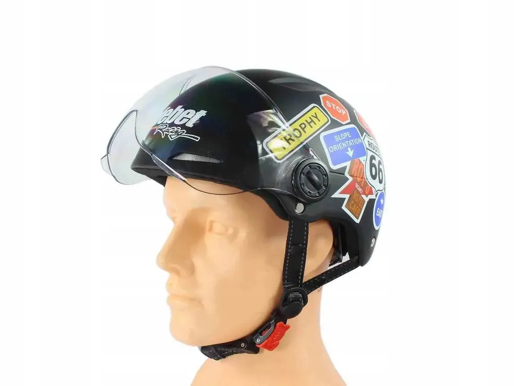 Kask Motocyklowy HF-333 Czarny Matowy L Brak ECE - Kask Safebet Tani