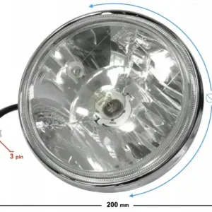 Tani Reflektor do motocykla srebrny Classic 125