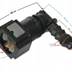 Wyprzedaż Króciec paliwowy kątowy FR